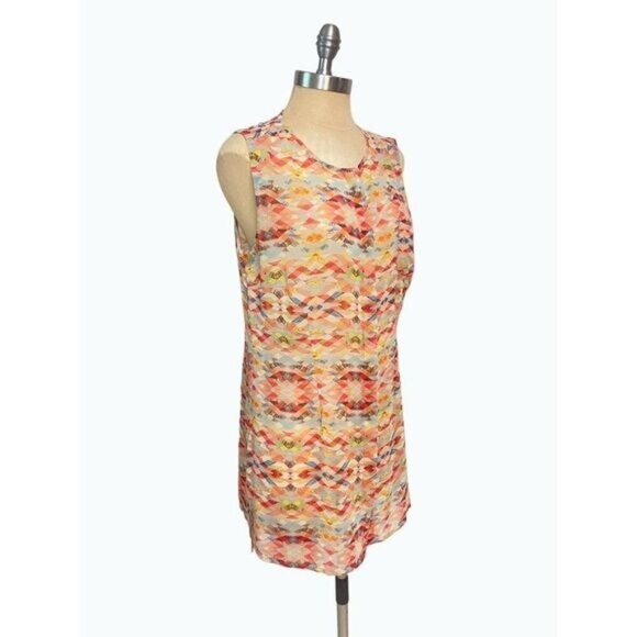 Cabi 760 Avery Multi-Color Sheer Button Front Tunic Medium - Picture 3 of 6